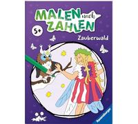 Ravensburger Malen nach Zahlen ab 5 Jahren Zauberwald - 24 Motive - Malheft für Kinder - Nummerierte Ausmalfelder