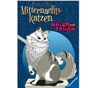 Ravensburger Malen nach Zahlen Mitternachtskatzen - 24 Motive - 24 Farben - Malbuch mit nummerierten Ausmalfeldern für fortgeschrittene Fans
