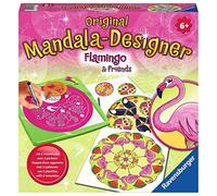 Ravensburger Mandala Designer - Drawing - Creative Leisure - Stencils - Coloured Pencils Included - Flamingo - Flamingo - Creative Activity - Child - Ages 6+ - 28518 - French Version
