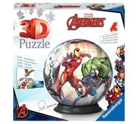 Ravensburger Marvel Avengers 72 Piece 3D Puzzle Ball for Kids, No Glue Required, Includes Stand, Ages 6 Years and Up