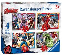 Ravensburger Marvel Avengers 4 In Box (12, 16, 20, 24 Pieces) Jigsaw Puzzles Kids Age 3 Years Up