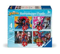 Ravensburger Marvel Spider-Man 4 in Box (12, 16, 20, 24 piece) Jigsaw Puzzles for Adults and Kids Age 3 Years Up