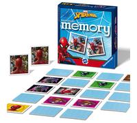 Ravensburger Marvel Spider-Man Mini Memory Game for Kids, 48 Picture Cards, Matching Pairs Card Game, 2 to 6 Players, Ages 3 Years and Up
