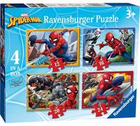 Ravensburger Marvel Spiderman 4 in Box (12, 16, 20, 24 Piece) Jigsaw Puzzles fo