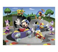 Ravensburger Mickey & Minnie: Skate Park Adventure | 100 Piece Jigsaw Puzzle for Kids | Unique Well-Fitting Pieces | Fun & Educational Toy | FSC