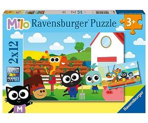 Ravensburger Milo Jigsaw Puzzles for Kids Age 3 Years Up - Toddler Toys - 2x 12 Pieces