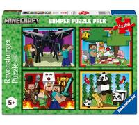 Puzzle 4X100 Minecraft Adventures Ravensburger