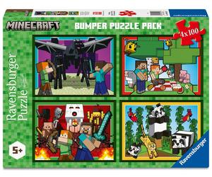 Ravensburger Minecraft 4x100 Piece Bumper Puzzle Pack for Kids 5+