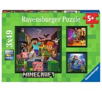 Ravensburger Minecraft Biomes 3 x 49 Piece Jigsaw Puzzles
