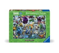 Ravensburger Minecraft Gifts for Boys, Girls and Adults - Mobs Challenge Edition 1000 Piece Jigsaw Puzzles - Age 12 Years Up