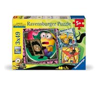 Ravensburger Minions and Monsters Movie 3-Pack Puzzle Set 3x49 Piece Jigsaw Puzzles for Kids Ages 5+ Fun Movie Character Puzzle Collection