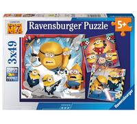 Ravensburger Minions Despicable Me 4 3x 49 Pieces Jigsaw Puzzles for Kids Age 5 Years Up - 2024 Film