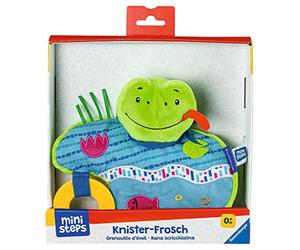 Ravensburger ministeps crackle frog cuddle cloth gripper teether