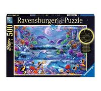 Ravensburger Moonlit Magic Puzzle - 500 Piece Glow in The Dark Jigsaw | Unique Piece Design | Anti-Glare Surface for Adults | FSC-Certified Materials