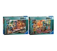 Ravensburger My Haven No.1 The Craft Shed 1000 Piece Jigsaw Puzzle for Adults & for Kids Age 12 and Up & My Haven No.4 The Sewing Shed 1000 Piece Jigsaw Puzzle