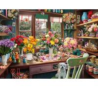 Ravensburger My Haven No.13 - The Flower Arranger’s Shed 1000 Piece Adult Jigsaw Puzzle by Artist Steve Reed