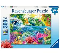 Ravensburger Ocean Treasures 300 Piece XXL Jigsaw Puzzle for Kids Age 9+ - Colourful Underwater Ocean Animals Puzzle with Extra Large Pieces - Dolphins, Turtles & Coral Reef Scene