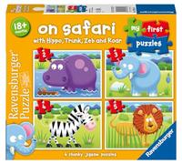 Ravensburger On Safari My First Jigsaw Puzzles (2, 3, 4 and 5 Piece) Educational Toys for Toddlers Age 18 Months and Up