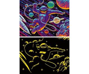 Ravensburger Outer Space Adventure 200 Piece XXL Starline Jigsaw Puzzle for Kids Age 8+ - Glow in The Dark Space Puzzle with Extra Large Pieces, Astronaut & Planet Design