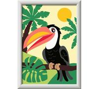 Ravensburger Paint by Numbers - Toucan in The Jungle, Children from 7 Years - 13.0 x 18.0 cm