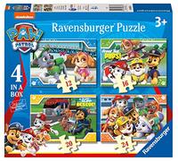 Ravensburger Paw Patrol 4 in Box Jigsaw Puzzles for Kids Age 3 Years Up - 12, 16, 20 & 24 Pieces - Gifts for Kids