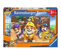 Ravensburger Paw Patrol Bulldog Rubble and His Team Puzzle 2 x 12 Pieces | 2 x 12 pieces Paw Patrol puzzle, children's puzzle from 3 years, Ravensburger quality