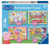 Ravensburger Peppa Pig 4 in a Box Jigsaw Puzzles for Kids Age 3 and Up - 12, 16, 20 & 24 Pieces - 2024 Edition