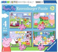 Ravensburger Peppa Pig 4 in Box (12, 16, 20, 24 Pieces) Jigsaw Puzzles for Kids