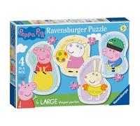 Ravensburger Peppa Pig 4 Large Shaped Jigsaw Puzzles 10 12 14 16 Piece Game New