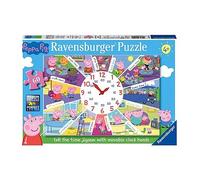 Ravensburger Peppa Pig - Tell the Time Clock Puzzle, 60pc Jigsaw Puzzle