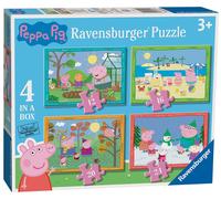 Ravensburger Peppa Pig Four Seasons Puzzles - 4-in-Box (12-24 Pieces) for Ages 3