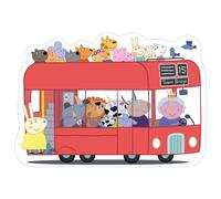 Ravensburger Peppa Pig London Red Bus 24 Piece Giant Shaped Floor Jigsaw Puzzle for Kids Age 3 Years Up - Educational Toys for Toddlers