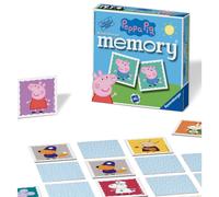 Ravensburger Peppa Pig Mini Memory Game - Matching Picture Snap Pairs Game For Kids Age 3 Years and Up