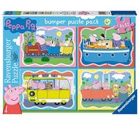 Ravensburger - Peppa Pig Puzzles 4 Pack | Puzzle Children 4 Years and Up | Gift Girl 4 Years Old Female and Man Up 42 Pieces | Children's Puzzle 36 x 26 cm | Puzzles Ravensburger