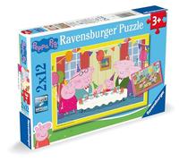 Ravensburger Peppa Pig Toys for 4 Year Olds - 2x 24 Piece Jigsaw Puzzles - Birthday Party Time - 2024 Edition