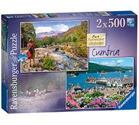 Ravensburger Picturesque Landscapes No.4 Cumbria - Ashness Bridge and Lake Windermere 2x 500 piece Jigsaw Puzzles for Adults and for Kids Age 10 and Up, [Amazon Exclusive]