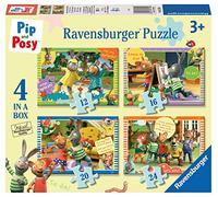 Ravensburger Pip & Posy 4 in a Box Jigsaw Puzzles for Kids Age 3 Years Up - 12, 16, 20 & 24 Pieces - Educational Toys for Toddlers