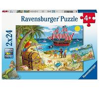 Ravensburger Pirate & Mermaids Jigsaw Puzzles for Kids Age 4 Years Up - Toddler Toys - 2x 24 Pieces