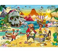 Ravensburger Pirate Treasure Island - 100 Piece Jigsaw Puzzles for Kids Age 6 Years Up - XXL Format