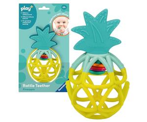 Ravensburger Play+ Pineapple Baby Teething Toy with Easy-to-Grasp Body - Sensory Development Toys for New Born - 0 Months