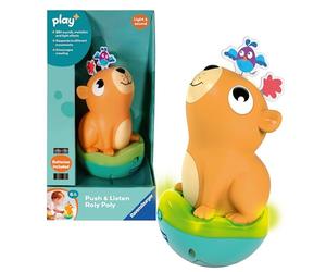 Ravensburger Play+ Push & Listen Roly Poly Capybara Light and Sound Toy - Baby Toys 6 to 12 Months