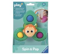 Ravensburger Play+ Spin and Pop Monkey Spinner - Baby Infant & Toddler Toys - 6 Months Up - A great activity for children in the car or plane