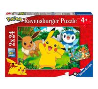 Ravensburger Pokemon Jigsaw Puzzles for Kids Age 3 Years Up - 2x 24 Pieces - Educational Toddler Toys and Games