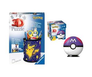 Ravensburger Pokemon 3D Jigsaw Puzzle & 11564 Pokemon Master Ball 3D Jigsaw Puzzle