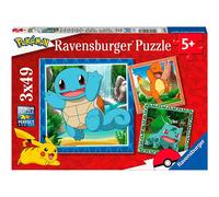 Ravensburger Classic Pokemon Gifts for Boys and Girls - 3x 49 Piece Jigsaw Puzzles for Kids Age 5 Years +