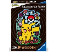 Ravensburger Pokemon Gifts - Pikachu Shaped 300 Piece Wooden Puzzles for Adults and Kids Age 12 Years Up