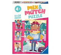 Ravensburger Professions Mix & Match Jigsaw Puzzles for Kids Age 4 Years Up - 3 x 24 Pieces