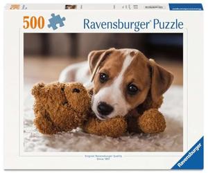 Ravensburger - Puppies Collection: Puppy and Bear 500 Pieces | Puzzle 500 Pieces Adults | Adult Puzzles | Measures 49x36cm | Gift Ideas