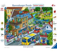 RAVENSBURGER PUZZLE 05245 Ravensburger Children's Puzzle-Our Green City-24 Pieces Frame Puzzle for Children from 4 Years with Search Game