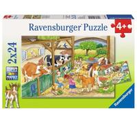Ravensburger Puzzle - 09195 Child Classic - Day At The Farm - 2 x 24 Pieces